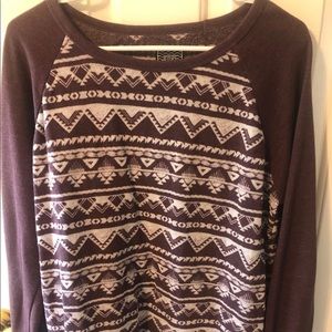 Martin and white burnout pullover